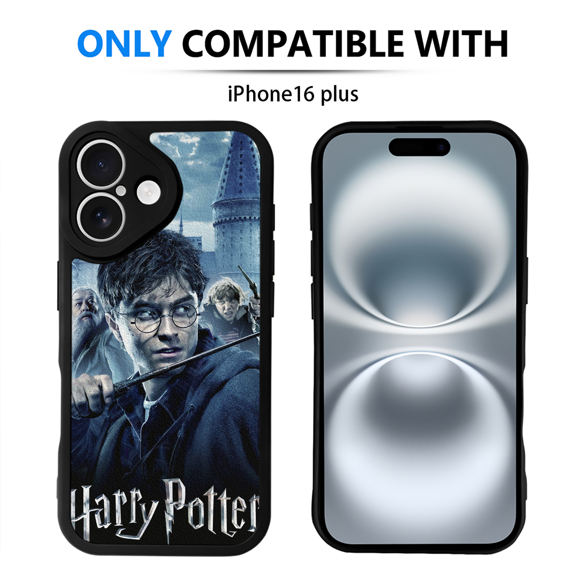 （画像用） Harry Potter ハリー・ポッターシリーズ 【iPhone 16シリーズ対応】シリコンスマホケース（レザー調） 材質：シリコン